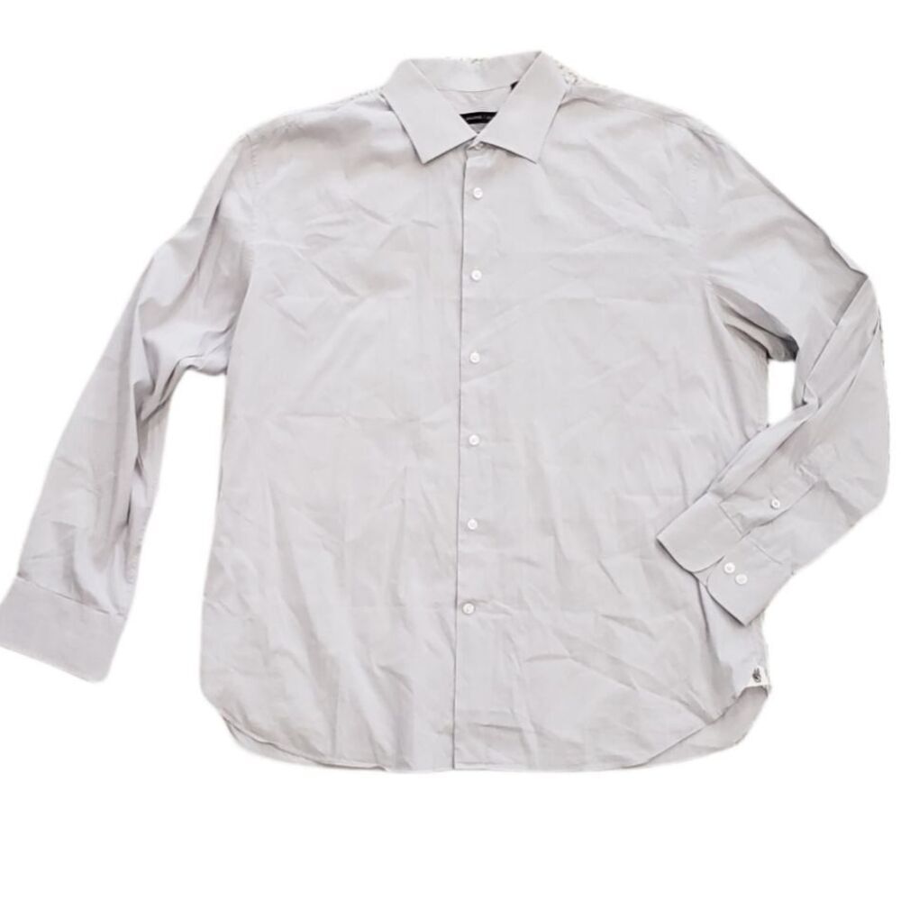 John Varvatos Gray Striped Dress Shirt 17.5